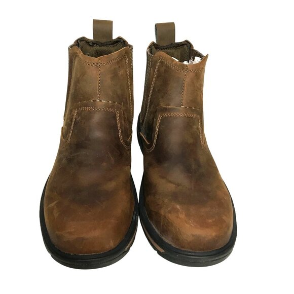 Skeckers 64263 Relaxed Fit Dorton Brown Leather Pull On Ankle Boots Men 8/41 Mem - Picture 2 of 10